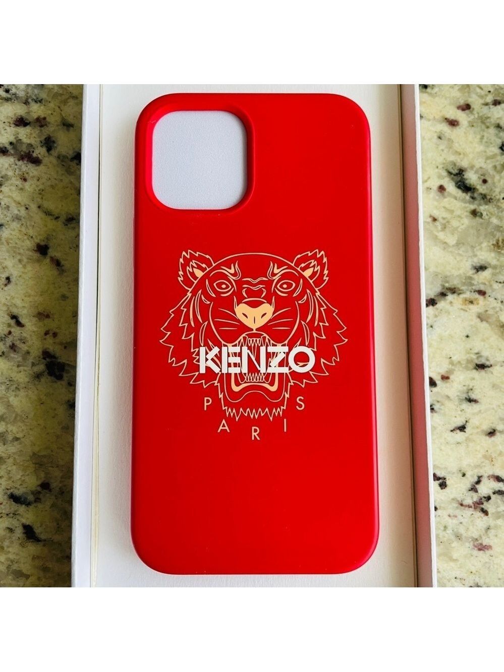 KENZO PARIS IPhone 12 / 12 Pro Tiger Red Silicon Case Cover With Box